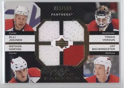 2007-08 Upper Deck Fab Four Fabrics /100 Olli Jokinen Tomas Vokoun Nathan Horton • $14.46