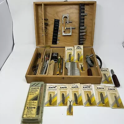 Vintage X-Acto Craft Carving Tool Set In Original Wood Box • $40