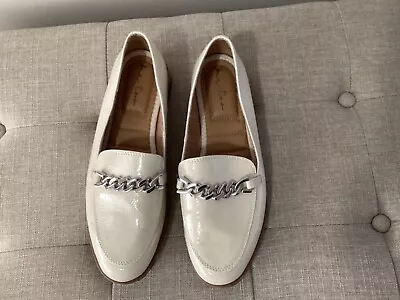 Me Too Briggs Women's Ivory Cream Synthetic Patent Leather Loafers - Size 8M • $29.99