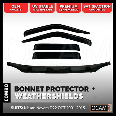 $149 • Buy Bonnet Protector, Weathershields For Nissan Navara D22 10/2001-15 Visors