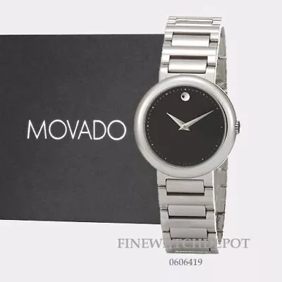 Authentic Movado Women's Concerto Black Dial Stainless Steel Watch 0606419 • $995