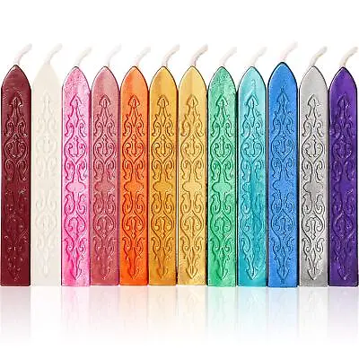12 Pcs Retro Vintage Sealing Wax Sticks With Wicks For Postage Letter Seal Stamp • $14.99