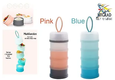 Milk Powder Dispenser 4layer Baby Feeding Formula Storage Pot Container Portable • £6.90