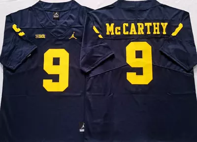 JJ McCarthy Michigan Wolverines Blue Football Jersey STITCHED - ALL SIZES • $46.97