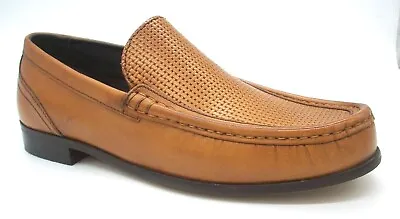 Mens Debenhams Size 6 7 Base London Brown Leather Slip On Loafer Casual Shoes • £13.99