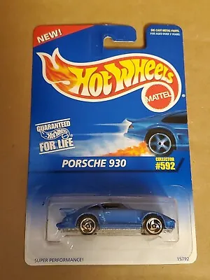 Hot Wheels 1996 Collector No. 592 Porsche 930 In Blue - All Small Sawblade Wheel • $5.99