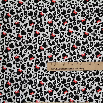 $6.39 • Buy Disney Minnie Mouse Leopard Dreaming In Dot Couture Fabric 1/2 Yard #85270202-4