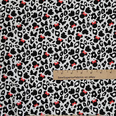 Disney Minnie Mouse Leopard Dreaming In Dot Couture Fabric 1/2 Yard #85270202-4 • $4.15