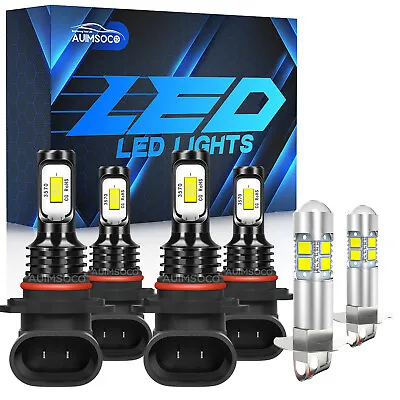 For Toyota Corolla 2001-2004 - White 6000K LED Headlights +Fog Light Bulbs Kit • $35.99