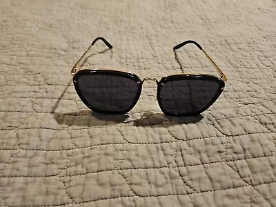 Gucci GG0673S Mens Womens Black/Gold Frame Grey Lens Square Sunglasses 56MM • $79.99