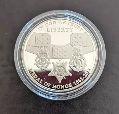 2011-P Medal Of Honor Commemorative PROOF 90% SILVER DOLLAR Box + COA • $35