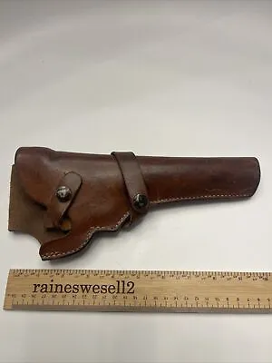 Vintage J.C. Higgins 766 Brown Leather Belt Holster - Right Hand • $39.98