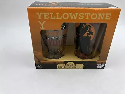 Zak! 16oz Yellowstone My Tomorrow Are All Yours Drinking Glass Set DD02B10003 • $29.89