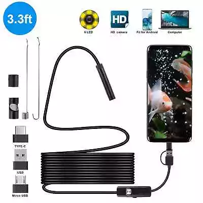 Pipe Inspection Camera Endoscope Video Sewer Drain Cleaner Waterproof Snake USB • $18.95