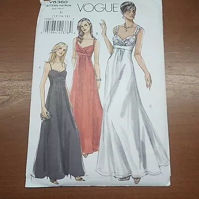 Vogue V8360 Misses Dress Sewing Pattern Size D 12-16 Uncut-NEW • $9.99