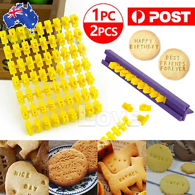 Fondant Cake Alphabet Letter Number Cookies Biscuit Stamp Embosser Mold Cutter • $6.45