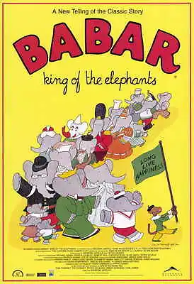 BABAR: KING OF THE ELEPHANTS Movie Promo POSTER Philip Williams Wayne Robson • $9.98
