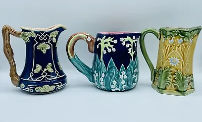 Set Of Andrea By Sadek Co Jay Willfred Majolica Style Pitcher/Creamer • $49.95