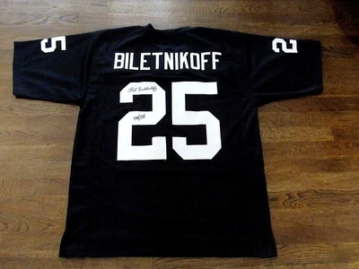 $199.99 • Buy Fred Biletnikoff Sbc Oakland Raiders Hof Signed Auto Black Jersey Jsa Authentic