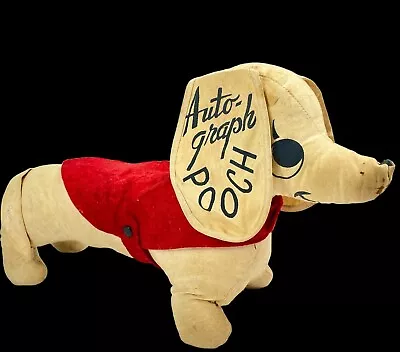 Vintage Dachshund Autograph Dog 1950s Plush Collectible Doxie Weiner MCM Rare • $24.99