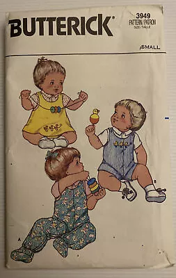 Butterick 3949 Vintage 80s Sewing Pattern Size: SMALL Infants Clothing • $16