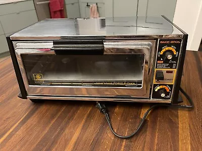 Vintage GE Toast N' Broil Toast-R-Oven A13T26 Light Wood Grain Side WORKS/Clean • $49