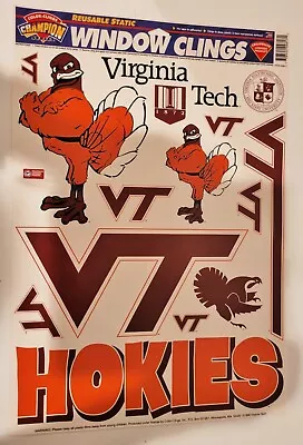 Virginia Tech Window Clings~Car Glass Wall Cornhole-RemovableReusable~11  X 17  • $9.95