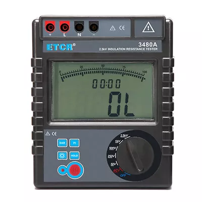 Insulation Tester Megohm Meter Insulation Resistance Measurement 5000V 400GΩ 2mA • $250.17