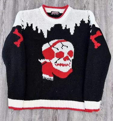 Shredders Knit Apparel Chilled To The Bone Skull  Christmas Sweater Size Medium • $35