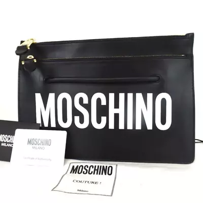 Moschino Couture Leather Clutch Pochette W/ Certificate Of Authenticity • $179.99