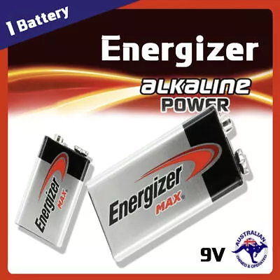 Energizer 9V Max Alkaline Battery Genuine Sealed In Card 6LR61 Made In Malaysia • $7.48