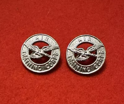 ATC Air Training Corps Metal Lapel Badge Pair RAF Issue Royal Air Force A1E2 • £6.99