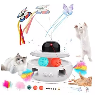 5 In 1 Interactive Cat Toys - Automatic Kitten Toys | Interactive Cat Toy White • $51.38