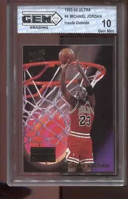 1993-94 Michael Jordan Ultra Inside Outside #4 Gem Mint 10 Chicago Bulls GOAT • $33.99