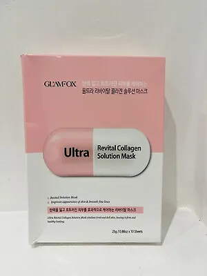 GLAMFOX 10 Pack Ultra Revital Collagen Solution Mask Set Of 10. Korean • £19.99