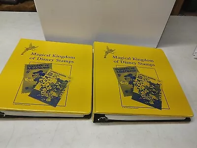 Magic Kingdom Of Disney Stamps 2 Binders Full Of Pages Plus Stamps SEE PICS • $200