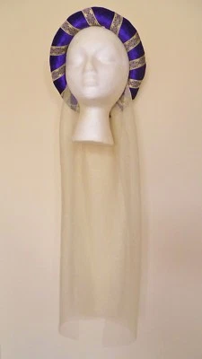 £22.50 • Buy Purple & Gold Medieval Headdress MADE TO ORDER Gothic Headpiece Pagan Circlet 
