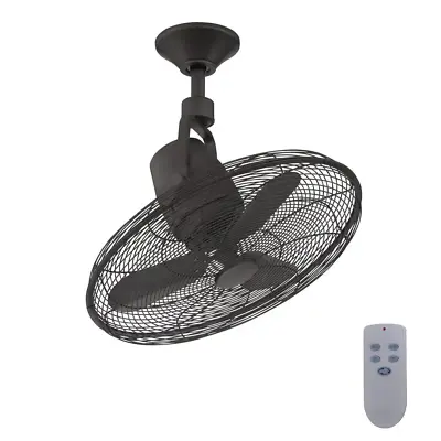 Oscillating Ceiling Fan 22 In. Indoor Outdoor Natural Iron Remote Control NEW • $186.99