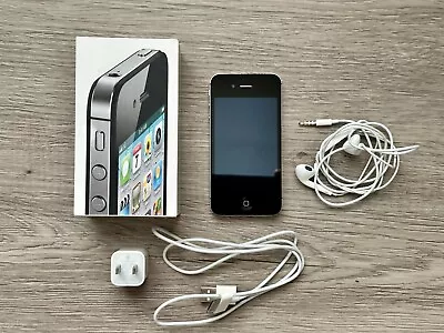 Apple IPhone 4S Black 16GB Model A1387 Unlocked Complete W/ Box • $20