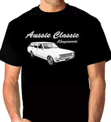 1968  Holden Hk Kingswood Station Wagon   Black T-shirt (6 Car Colours)  Big Fit • $38