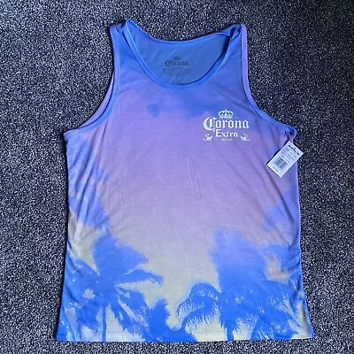 Corona Tank Top Multicolor Tie-Dye Palm Beach Hawaiian Tropical Mens Size Large • $19.95