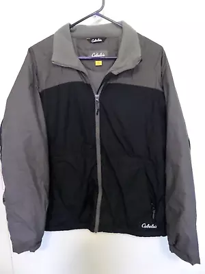 Men's Cabela's Light-Weight Jacket Gray & Black Size M EUC • $16.85