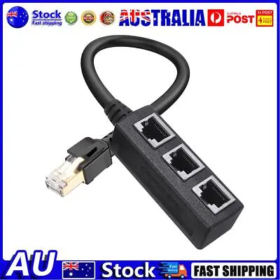 1 To 3 Port RJ45 Splitter Portable LAN Ethernet Cable Connector For Cat 8/Cat7 • $12.49