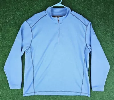 Pebble Beach Performance Quarter Zip Golf Pullover Blue Jacket Size Large Men • $14.99