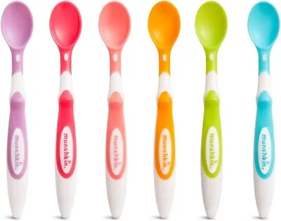 Munchkin Soft Tip Toddler & Baby Spoons Baby Weaning Spoons Set Of 6 • £5.39