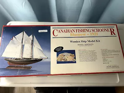 New Bluenose Canadian Fishing Schooner 1:64 Scale Laser Wood & Metal Kit Mm89128 • $219.99