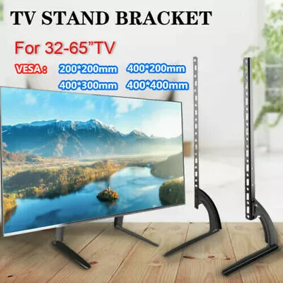 Universal Top TV Table Stand Leg Mount LED LCD Flat Screen 26-75 Inch TV Bracket • £16.49