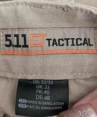 5.11 Tactical Cargo Pants Khaki Color Size 32 X 32 Excellent Used Condition • $28