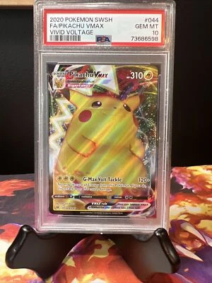 $35.99 • Buy Pokemon 2020 PIKACHU VMAX Vivid Voltage Full Art 044/185 PSA 10 GEM MINT