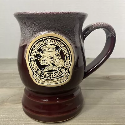 2002 Maryland Renaissance Festival Grey Fox Pottery Handmade Mug Stein • $17.99